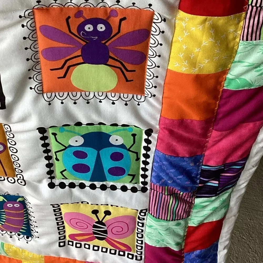 NWT. Girls Love Bugs Too! Hand Crafted Children’s Quilt